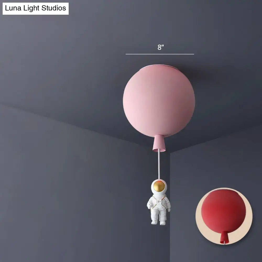 Pink Astronaut Ceiling Lamp