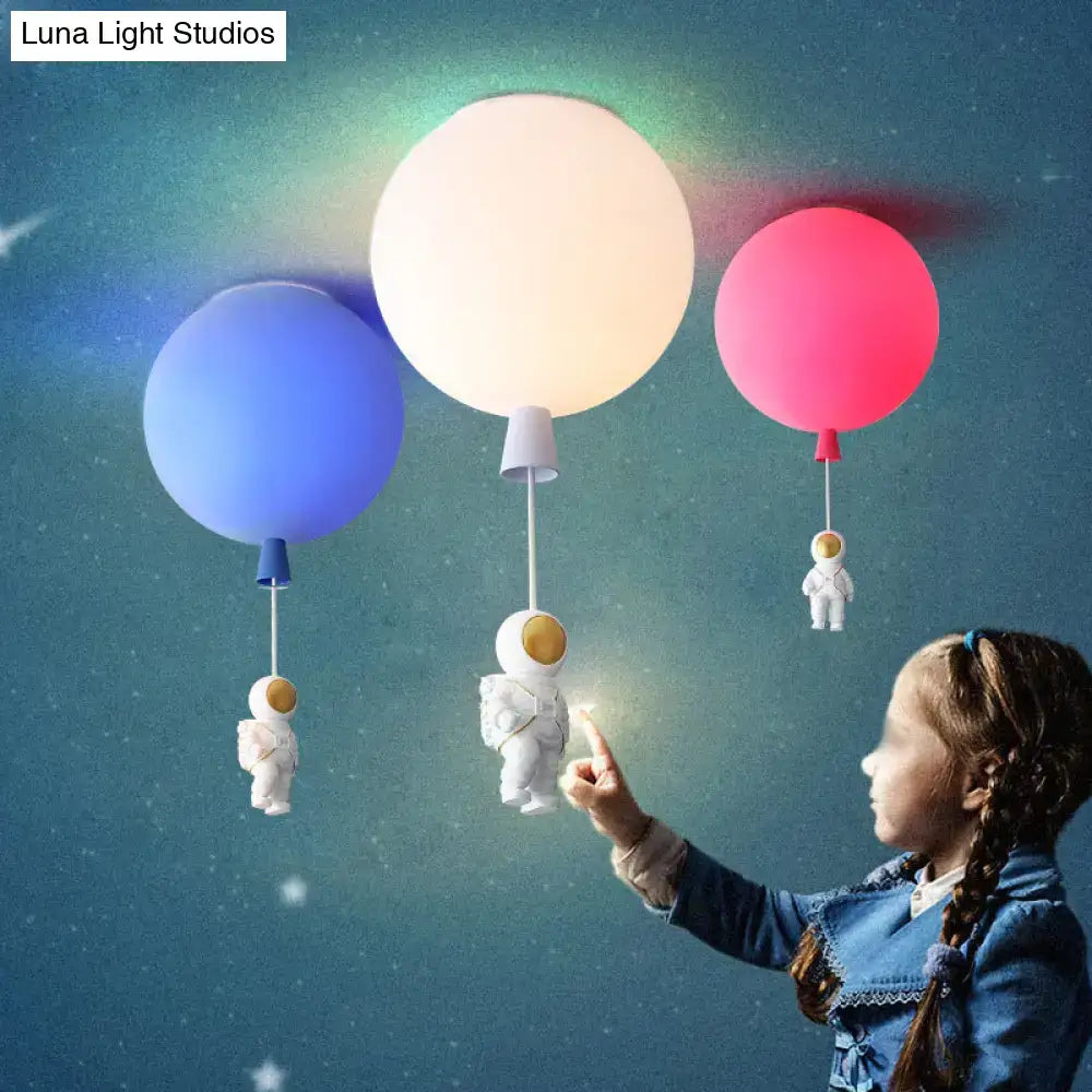Blue Astronaut Ceiling Lamp