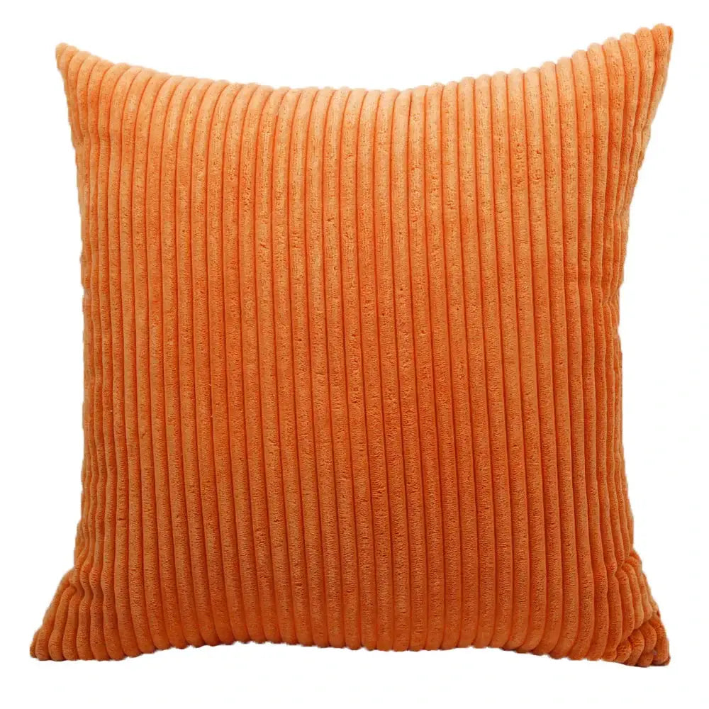 Blue Striped Corduroy Pillow