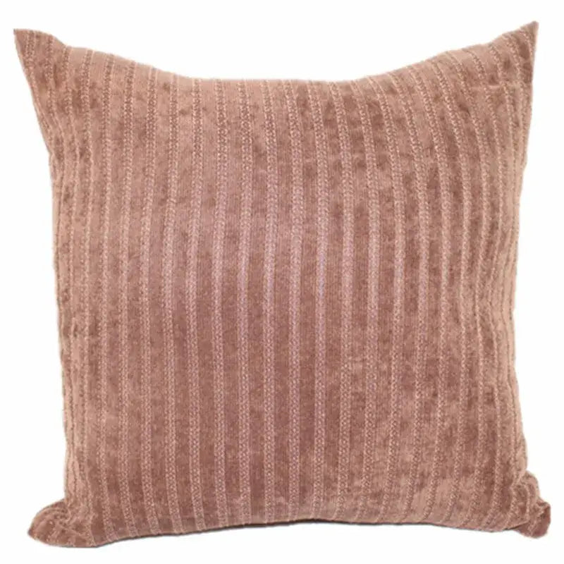 Blue Striped Corduroy Pillow