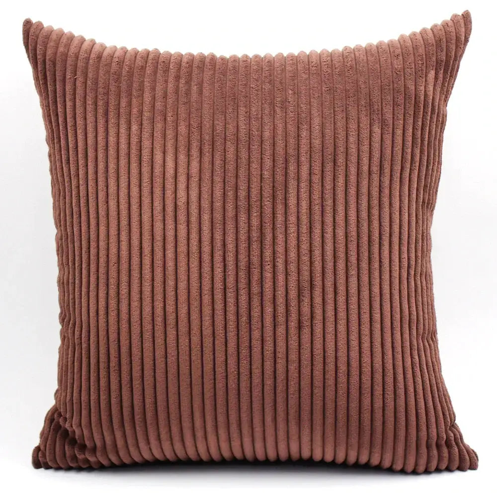 Blue Striped Corduroy Pillow