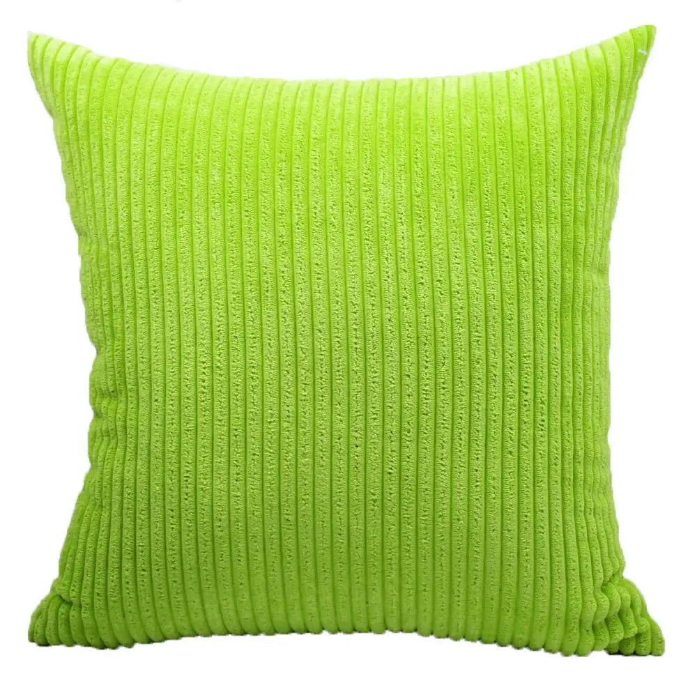 Blue Striped Corduroy Pillow