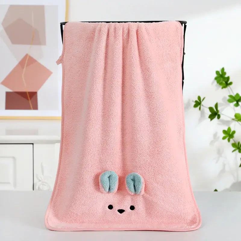 Pink Bunny Face Towel