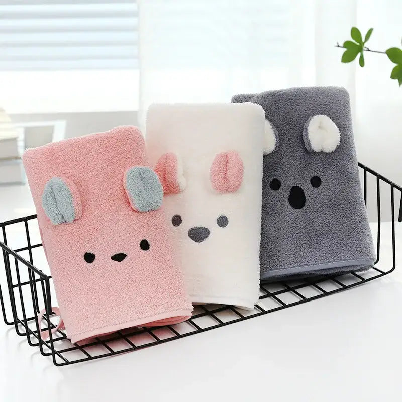 Pink Bunny Face Towel