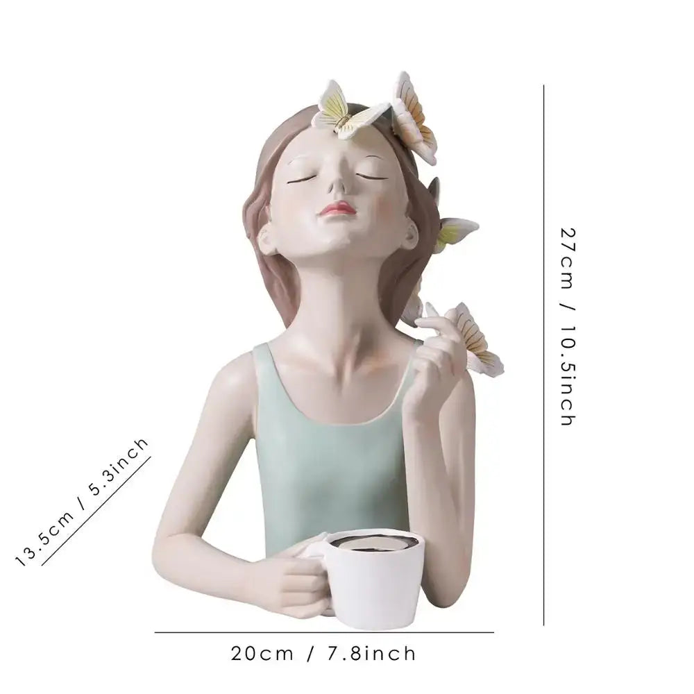 Pink Resin Fairy Statue