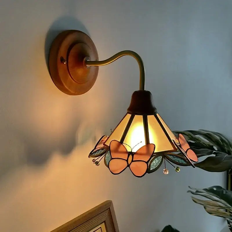 Pink Glass Wall Sconce
