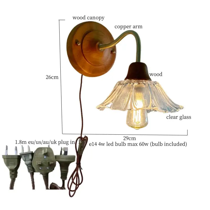 Pink Glass Wall Sconce