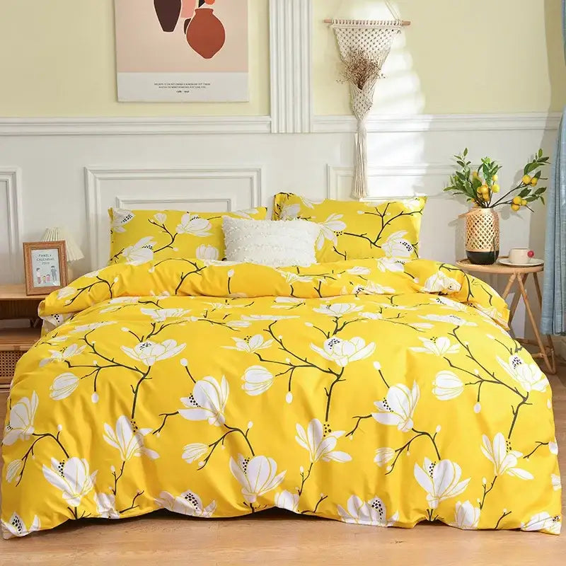 Pink Butterfly Bedding Set 220x240cm 4-Piece