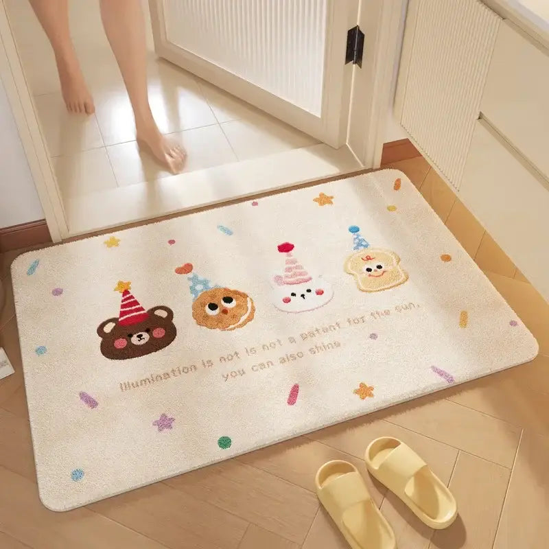 Pink Plush Bathroom Mat