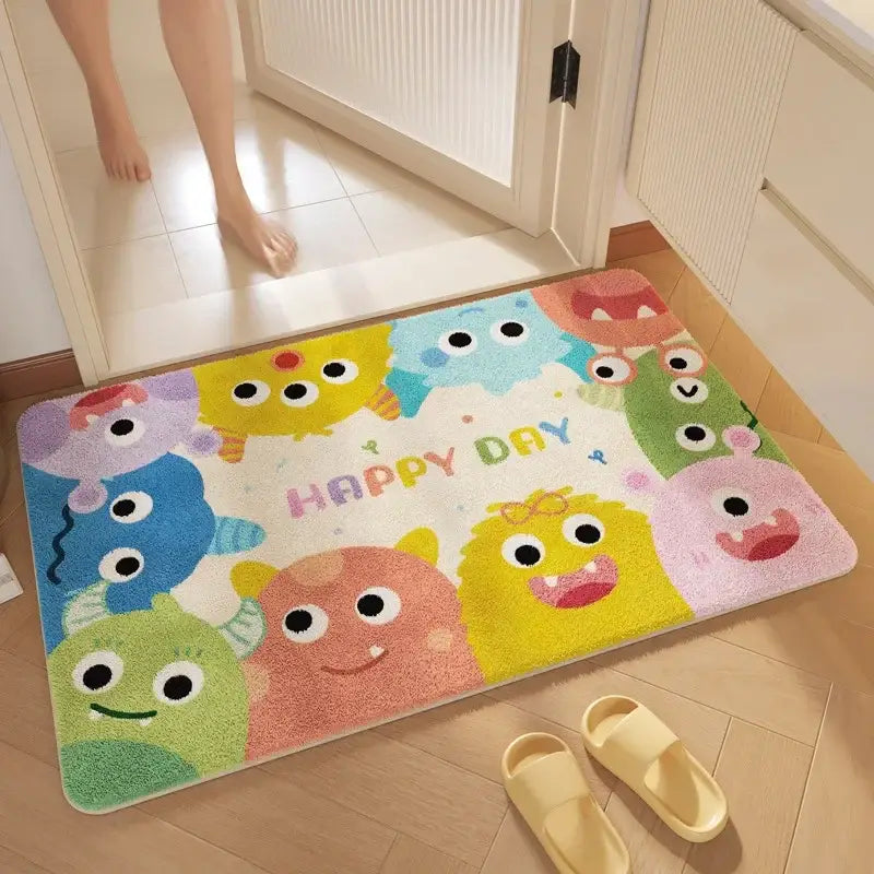 Pink Plush Bathroom Mat