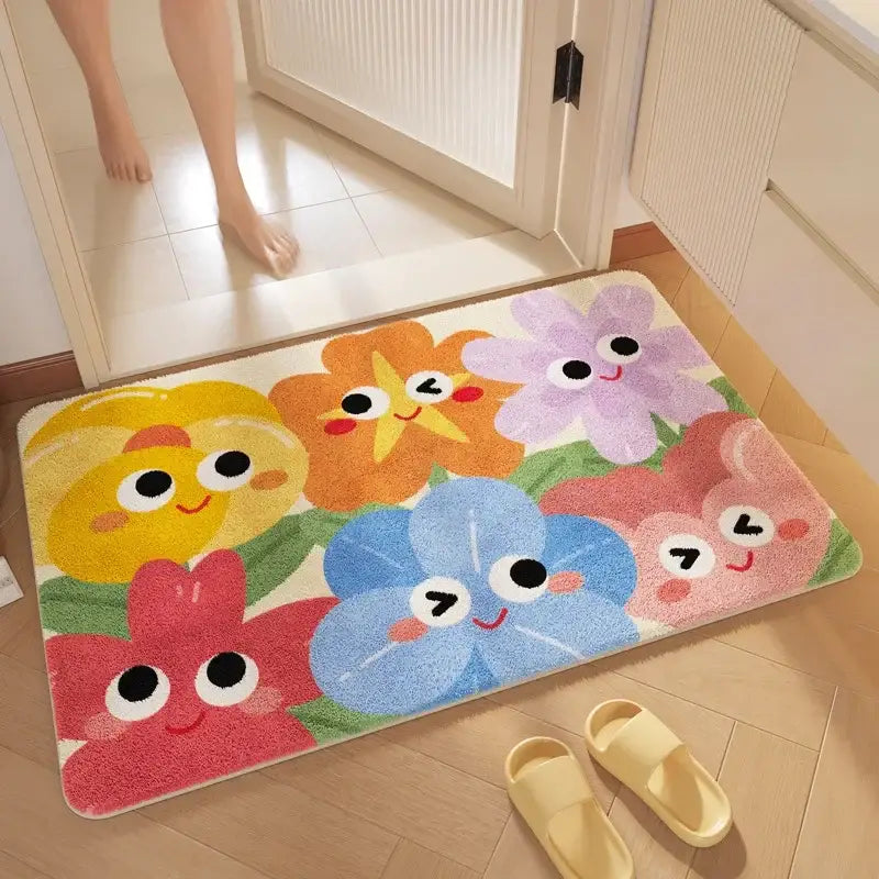 Pink Plush Bathroom Mat