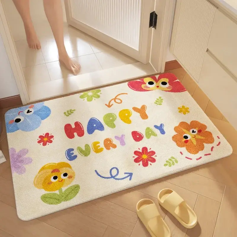 Pink Plush Bathroom Mat