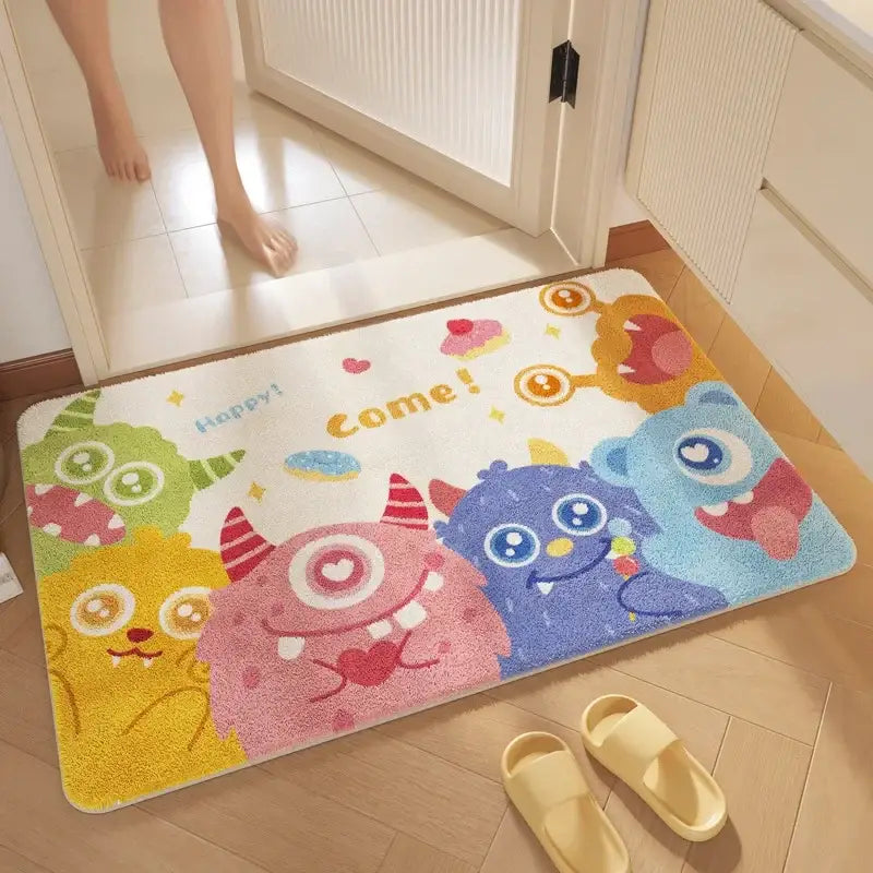 Pink Plush Bathroom Mat
