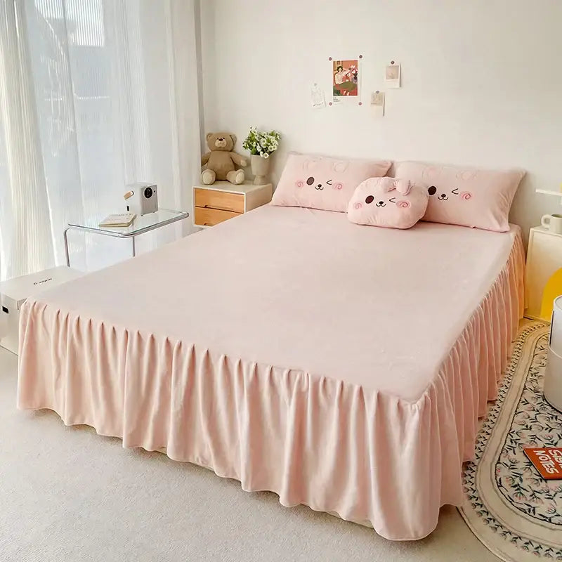 Pink Rabbit Applique Bedding