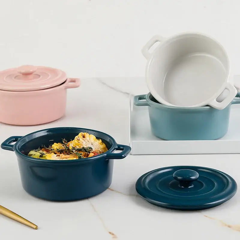 Pink Ceramic Soup Bowl