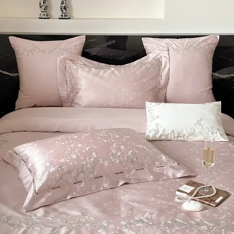 Pink Egyptian Cotton Bedding 1000TC King Size
