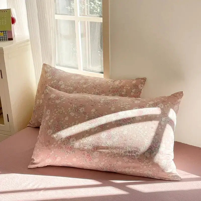 Pink Jacquard Sheet Set