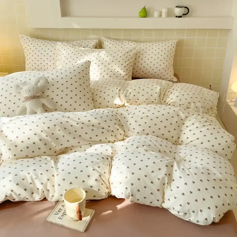 Pink Jacquard Sheet Set