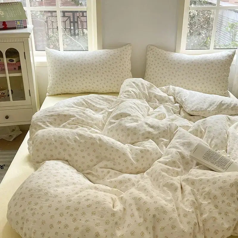 Pink Jacquard Sheet Set
