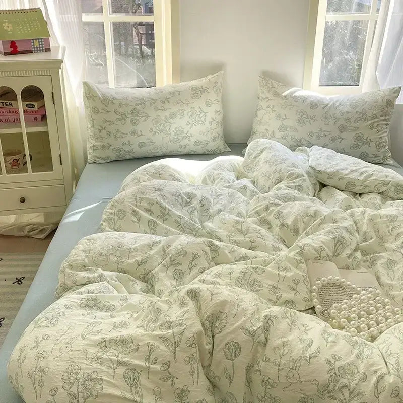 Pink Jacquard Sheet Set