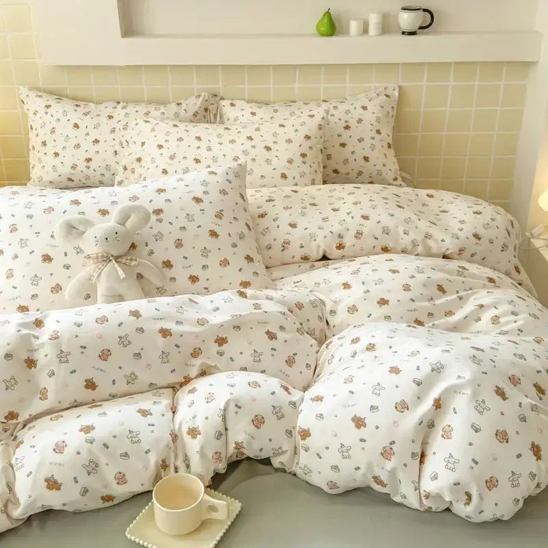 Pink Jacquard Sheet Set