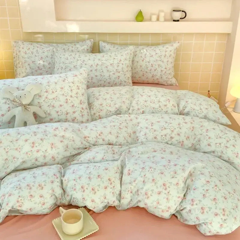 Pink Jacquard Sheet Set