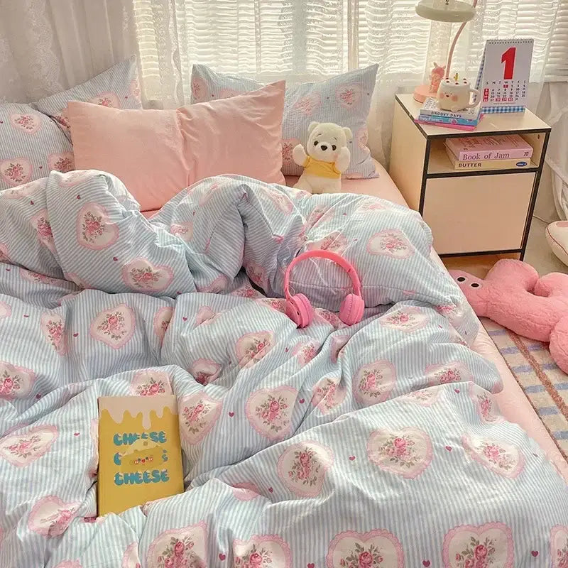 Pink Lace Cotton Comforter