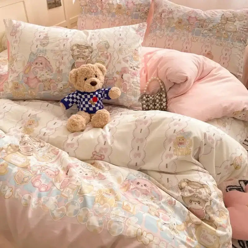 Pink Lace Cotton Comforter