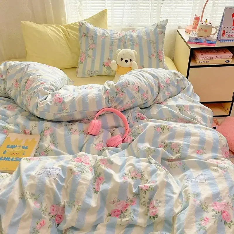 Pink Lace Cotton Comforter