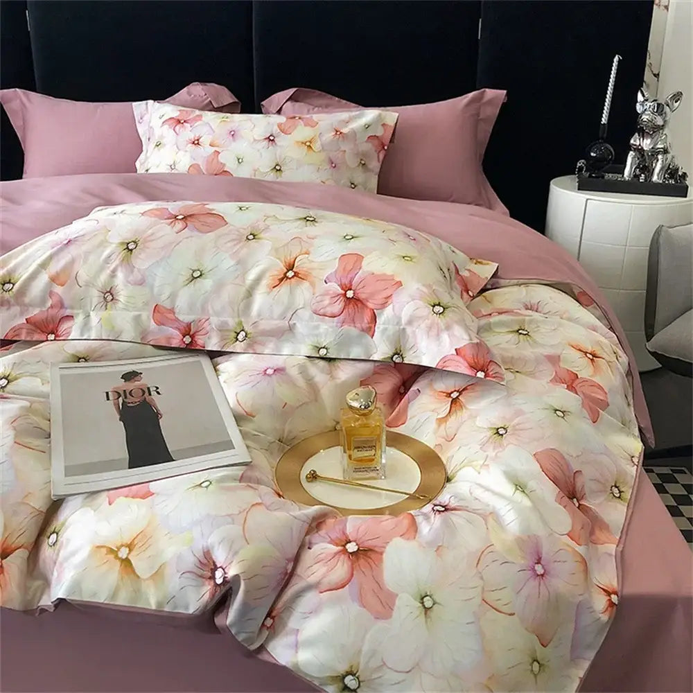Pink Satin Cotton Bedding