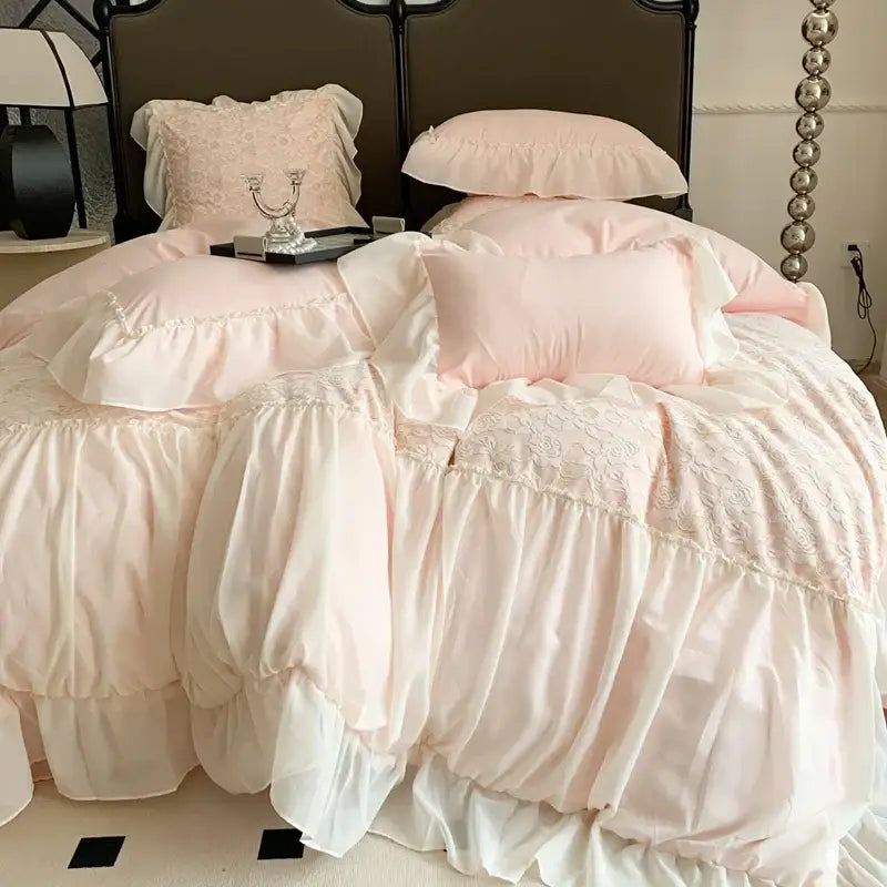 Pink Princess Lace Bedding