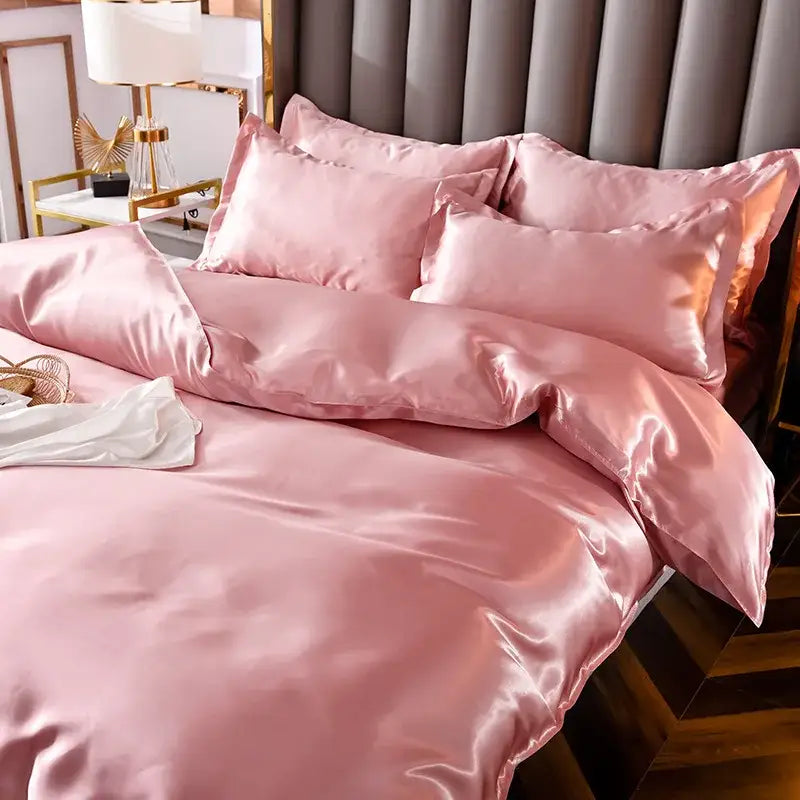 Pink Rayon Satin Bedding