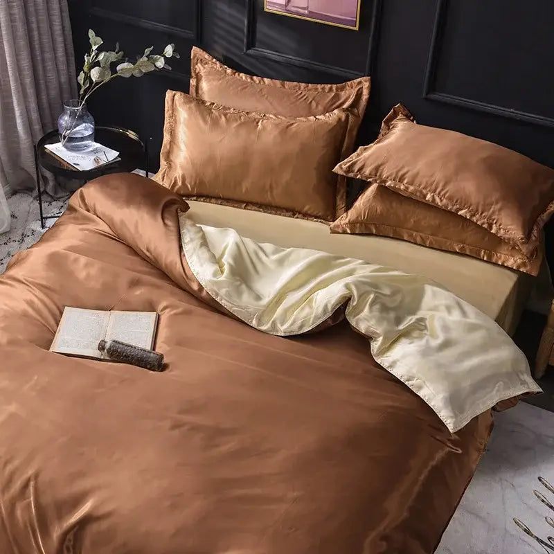 Pink Rayon Satin Bedding