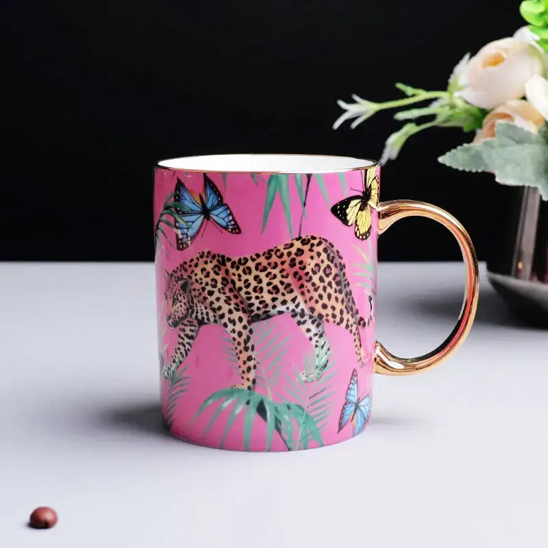 Pink Bone China Teacup Set