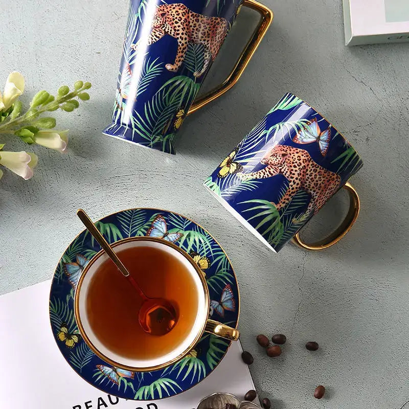 Pink Bone China Teacup Set