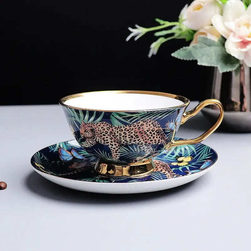 Pink Bone China Teacup Set