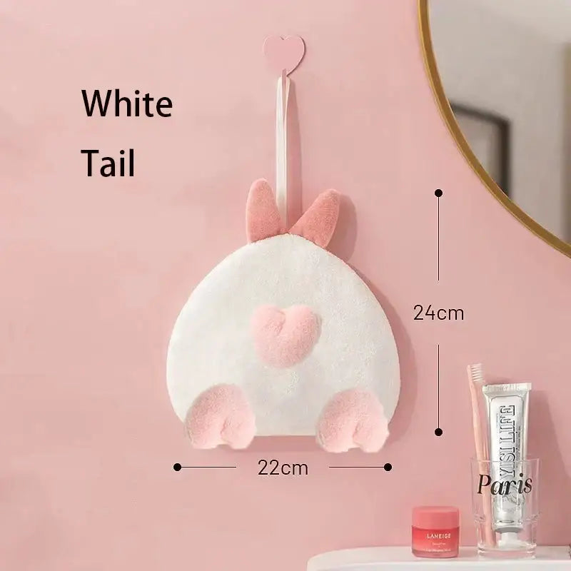 Pink Plush Rabbit Towel