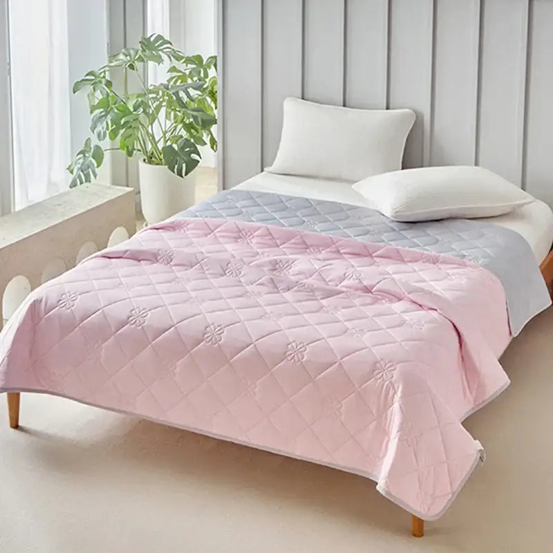 Pink Quilted Summer Blanket