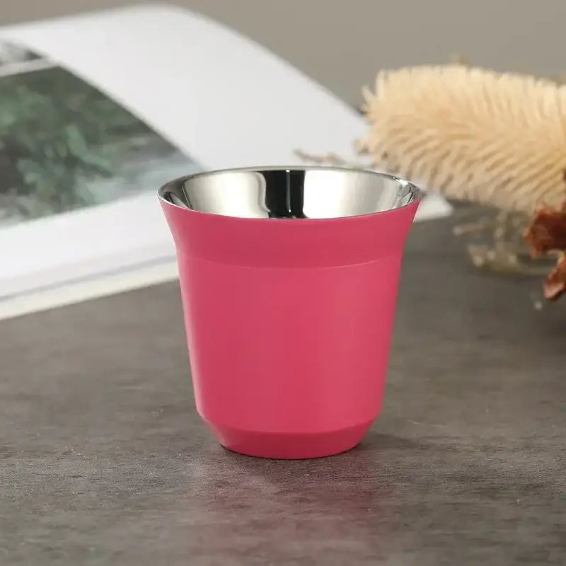 Pink Double Wall Espresso Mugs