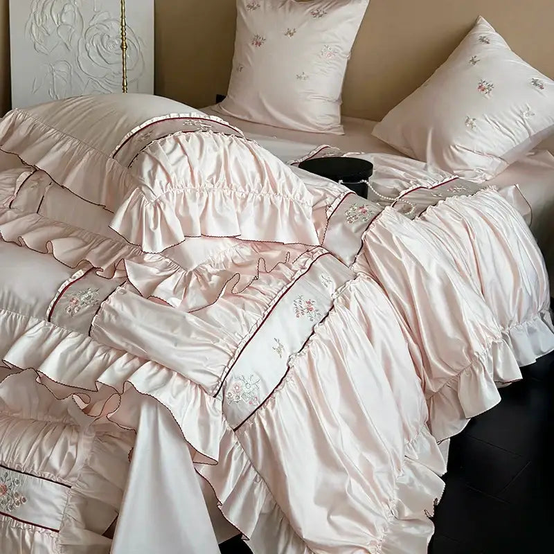 Pink Cotton Embroidery Set
