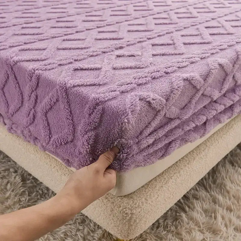 Pink Fleece Queen Bed Sheet
