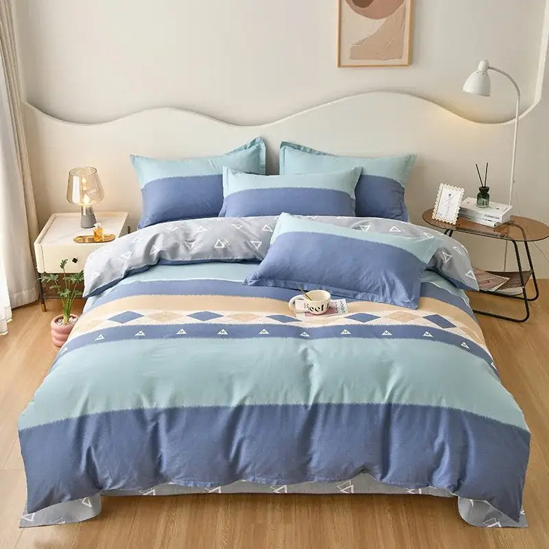 Floral Cotton Bedding Set with Satin Finish