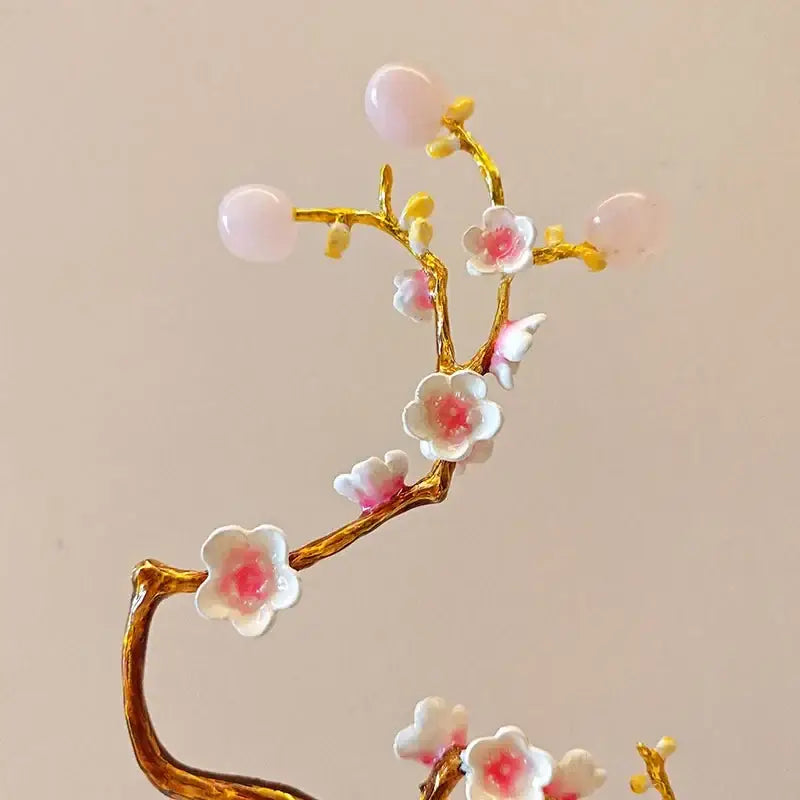 Golden Tree Crystal Statue