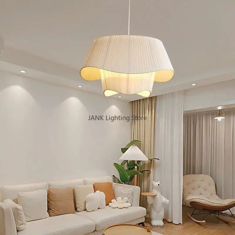 Beige Double Pendant Lamp