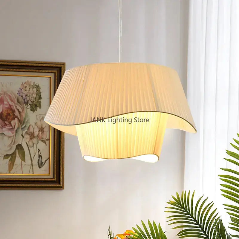 Beige Double Pendant Lamp
