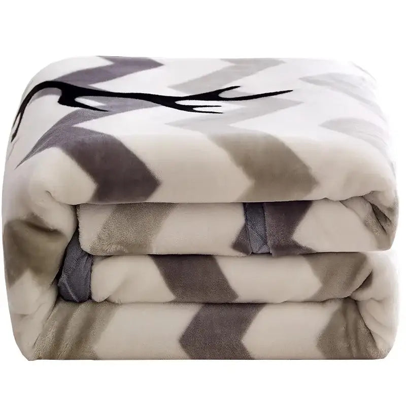 Black White Chevron Blanket