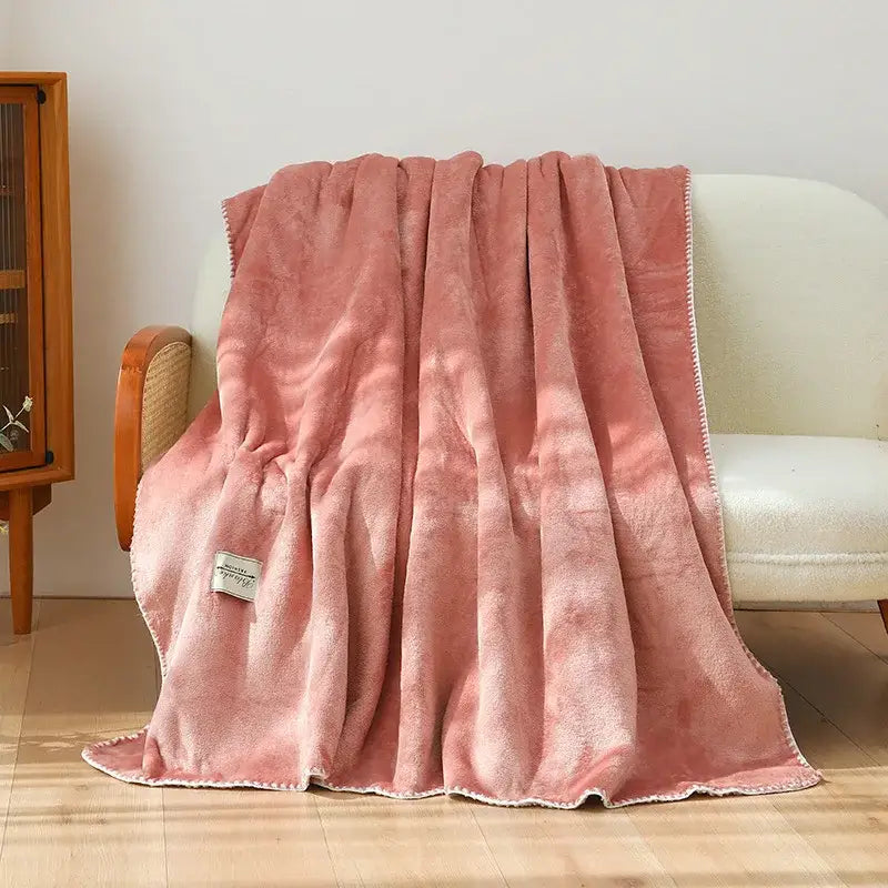 Gray Double-Layer Warm Blanket