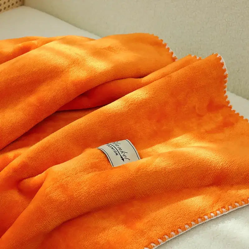 Gray Double-Layer Warm Blanket