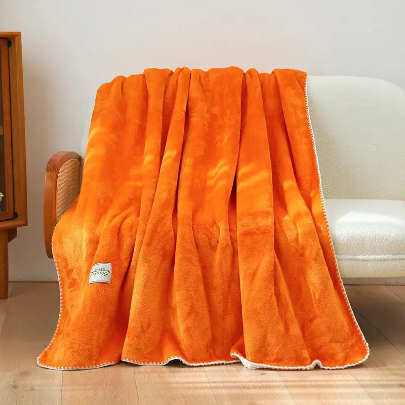Gray Double-Layer Warm Blanket