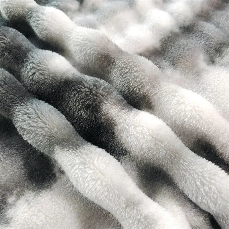 Gray Fleece Throw Blanket